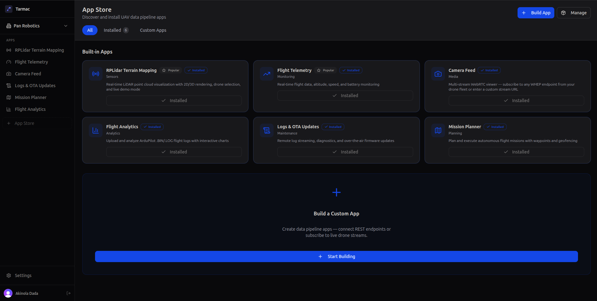 App Store & Builder — install or build custom payload pipelines, no backend code.